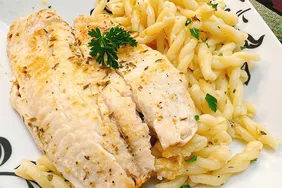 Pan-Seared Lemon Tilapia with Parmesan Pasta